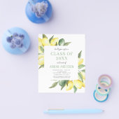 Budget Lemon Modern Class of 2023 Einladung Flyer (Einzeln)