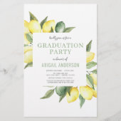 Budget Lemon Modernes Grad Party 2023 Einladung (Vorderseite)