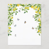 Budget Lemon Watercolor Kinderdusche Einladung (Rückseite)