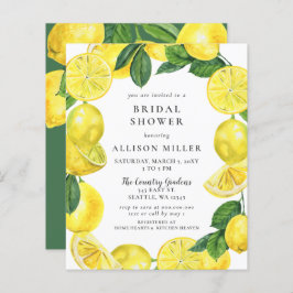 Budget Lemon Wreath Bridal Dusche Einladung