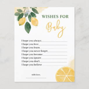 Budget Lemon Wünsche für Baby Showspiel