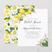Budget Lemons Bridal Dusche Einladung (Vorne/Hinten)