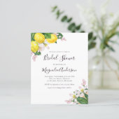 Budget Lemons Bridal Dusche Einladung (Stehend Vorderseite)