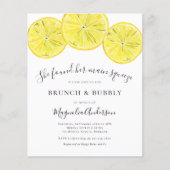 Budget Lemons Bridal Dusche Einladung (Vorderseite)