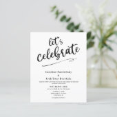 Budget Lets Celebrate Wedding invitation (Stehend Vorderseite)