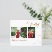 Budget Let's Party - Gold 2 Foto Graduation Party (Stehend Vorderseite)