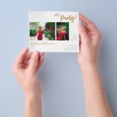 Budget Let's Party - Gold 2 Foto Graduation Party Flyer (Gruppe)