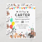 Budget Let's Pawty Party Kinder Welpen Hund Geburt (Vorne/Hinten)
