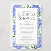 Budget LGBTQ Blue Hydrangeas Paare Dusche (Vorderseite)