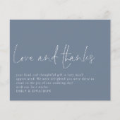 Budget Liebe Danke Foto Wedding Danke Blue (Vorderseite)