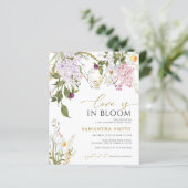 BUDGET Liebe in Bloom Wilflowers Dusche Einladung (Stehend Vorderseite)