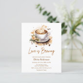 Budget Liebe ist Breffee Brautparty Einladung (Stehend Vorderseite)