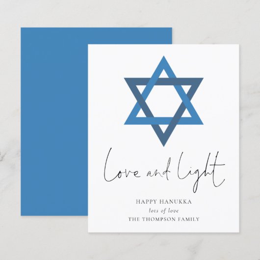 Budget Liebe Light Star der David Hanukkah Card (Vorne/Hinten)