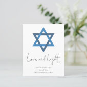Budget Liebe Light Star der David Hanukkah Card (Stehend Vorderseite)