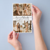 Budget Liebe und danke Collage Wedding Vielen Dank Flyer (Handgriff)