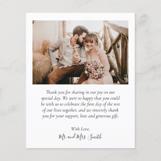 Budget Liebe und danke Collage Wedding Vielen Dank Flyer (Hinten)