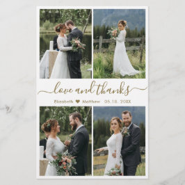 Budget Liebe und danke Collage Wedding Vielen Dank Flyer