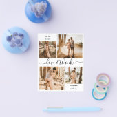 Budget Liebe und danke Collage Wedding Vielen Dank Flyer (Einzeln)