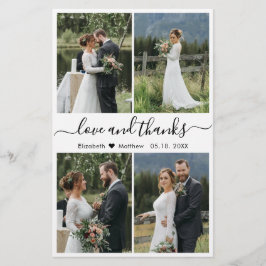 Budget Liebe und danke Collage Wedding Vielen Dank Flyer