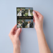 Budget Liebe und danke Collage Wedding Vielen Dank Flyer (Gruppe)