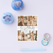 Budget Liebe und danke Collage Wedding Vielen Dank Flyer (Einzeln)