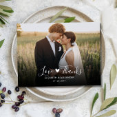 Budget Liebe und danke Foto Wedding Vielen Dank Postkarte