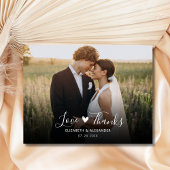 Budget Liebe und danke Foto Wedding Vielen Dank Postkarte
