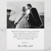 Budget Liebe und danke Hochzeit Foto Vielen Dank (Rückseite)