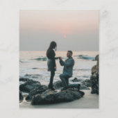 Budget Light Blue Foto Floral Wedite Einladung (Rückseite)