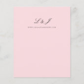Budget Light Pink Wedding Flyer (Hinten)