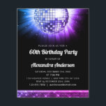 Budget Lila 60. Geburtstagsparty 70's Disco Ball<br><div class="desc">Machen Sie sich bereit zu Groove und feiern Sie stilvoll mit unserer Lila 60. Geburtstagsparty Einladung! Diese Einladung ist die perfekte Wahl für eine moderne und lebendige 60. Geburtstagsfeier, vor allem wenn Sie ein Disco-Party zum Thema Ball planen, um die Magie des "70er" zu erleben. Das auffallende rosa und lila...</div>