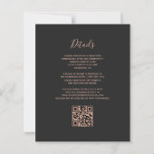 Budget Lila Achat Roségold Dunkler QR-Code Hochzei (Rückseite)