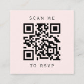 Budget Lila Agate Blush Wedding QR Code UAWG Begleitkarte (Rückseite)