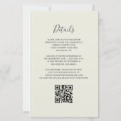 Budget Lila Agate Ivory QR Code Wedite Einladung (Rückseite)