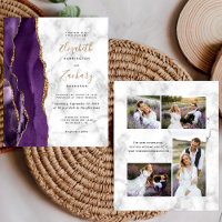 Budget Lila Agate Marble 4-Foto Hochzeit