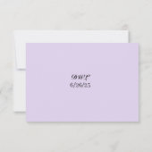 Budget Lila/Blue Hydrangea RSVP Card (Rückseite)