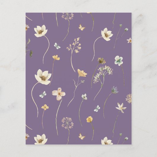 Budget Lila Boho Wildblume Brautparty (Rückseite)