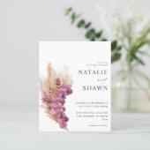 Budget Lila Floral Boho Hochzeit (Stehend Vorderseite)