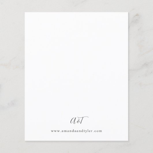 Budget Lila Floral Boho Hochzeit (Rückseite)