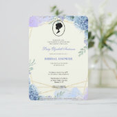 Budget Lila Florals Bridgerton Brautparty Einladung (Stehend Vorderseite)