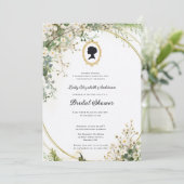 Budget Lila Florals Bridgerton Brautparty Einladung (Stehend Vorderseite)