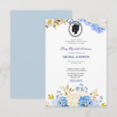 Budget Lila Florals Bridgerton Brautparty Einladung (Vorne/Hinten)