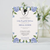 Budget Lila Florals Bridgerton Brautparty Einladung (Stehend Vorderseite)