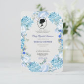 Budget Lila Florals Bridgerton Brautparty Einladung (Stehend Vorderseite)