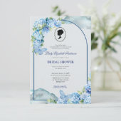 Budget Lila Florals Bridgerton Brautparty Einladung (Stehend Vorderseite)