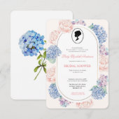 Budget Lila Florals Bridgerton Brautparty Einladung (Vorne/Hinten)