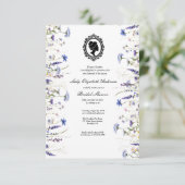 Budget Lila Florals Bridgerton Brautparty Einladung (Stehend Vorderseite)