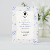 Budget Lila Florals Bridgerton Brautparty Einladung (Stehend Vorderseite)