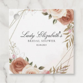 Budget Lila Florals Bridgerton Brautparty Geschenkanhänger