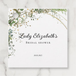 Budget Lila Florals Bridgerton Brautparty Geschenkanhänger